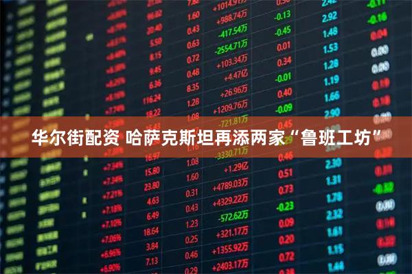 华尔街配资 哈萨克斯坦再添两家“鲁班工坊”